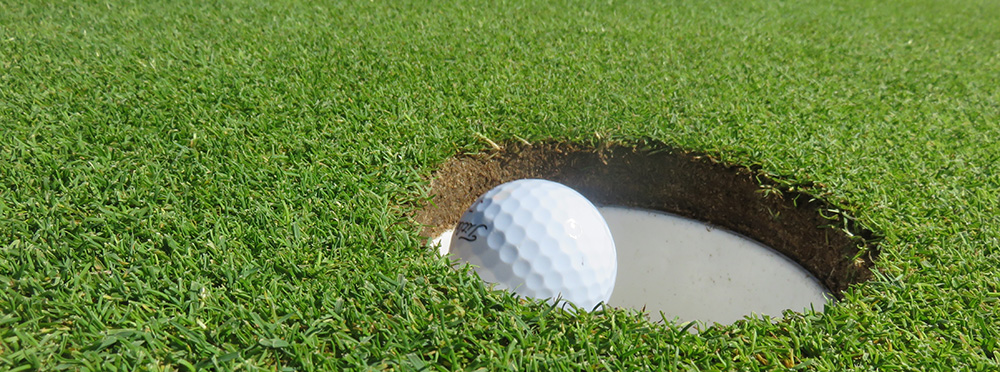 Golf Green And Golf Ball